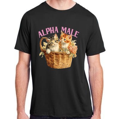 Alpha Cat Male Ironic Funny Kitten Weird Humor Kittens Adult ChromaSoft Performance T-Shirt