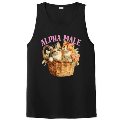 Alpha Cat Male Ironic Funny Kitten Weird Humor Kittens PosiCharge Competitor Tank