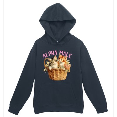 Alpha Cat Male Ironic Funny Kitten Weird Humor Kittens Urban Pullover Hoodie