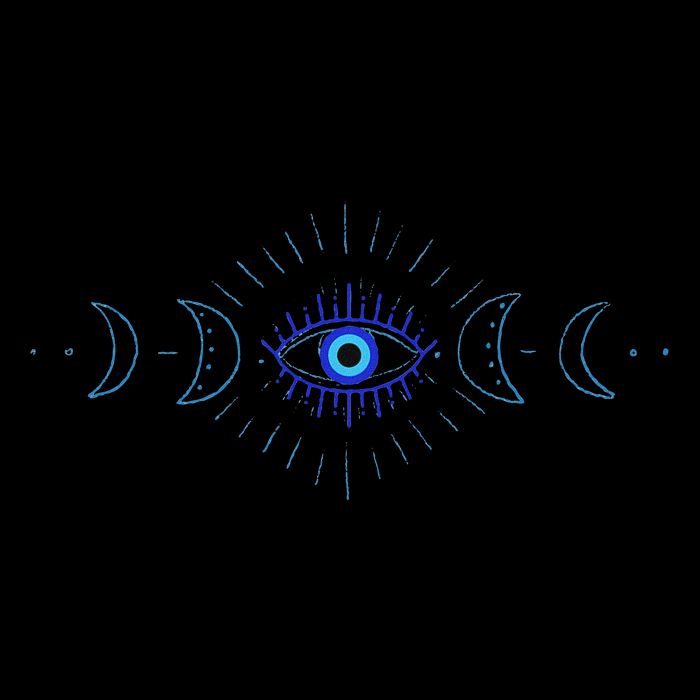 Aesthetic Celestial Mystical Moon Phases Evil Eye 16 in Basic Backpack