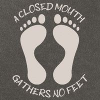 A Closed Mouth Gathers No Feet Funny Pun Corny Dad Joke Cotton Canvas Backpack