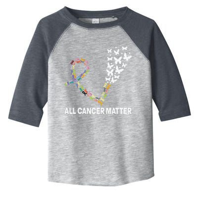 All Cancer Matters Awareness Day Ribbon Quote Toddler Fine Jersey T-Shirt