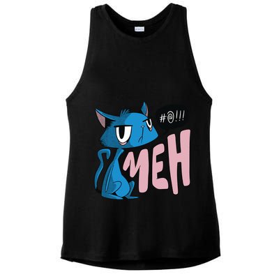 Annoyed Cat Meh Ladies PosiCharge Tri-Blend Wicking Tank