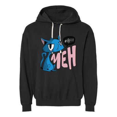 Annoyed Cat Meh Garment-Dyed Fleece Hoodie