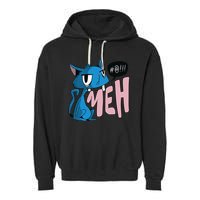 Annoyed Cat Meh Garment-Dyed Fleece Hoodie