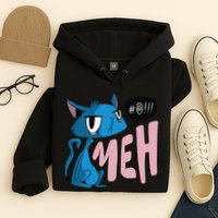 Annoyed Cat Meh Hoodie