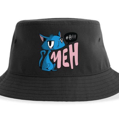 Annoyed Cat Meh Sustainable Bucket Hat
