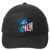 Annoyed Cat Meh 7-Panel Snapback Hat