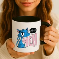 Annoyed Cat Meh Mug