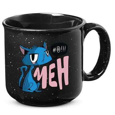 Annoyed Cat Meh 15oz Campfire Ceramic Mug