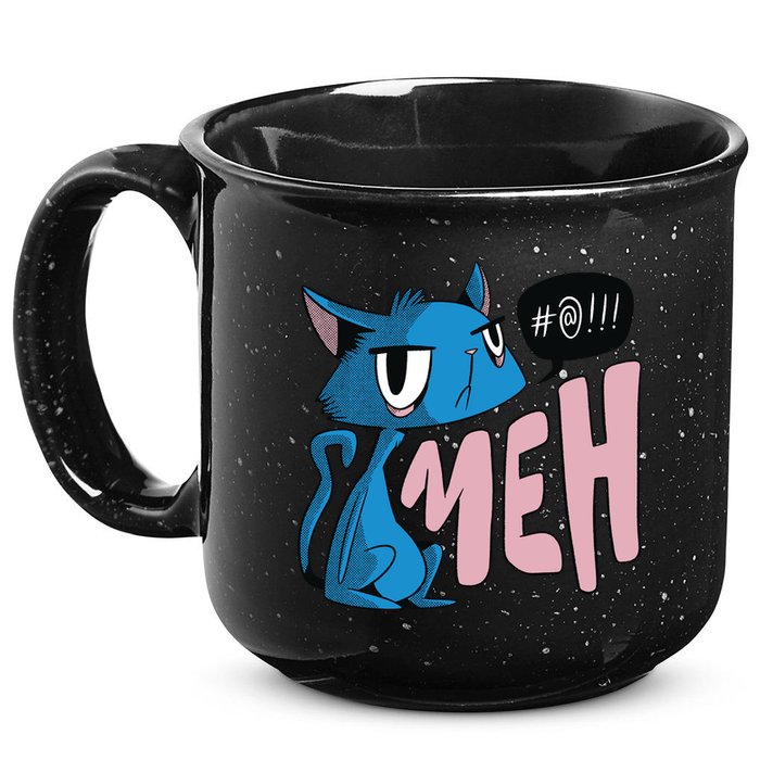 Annoyed Cat Meh 15oz Campfire Ceramic Mug