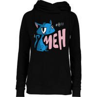 Annoyed Cat Meh Womens Funnel Neck Pullover Hood