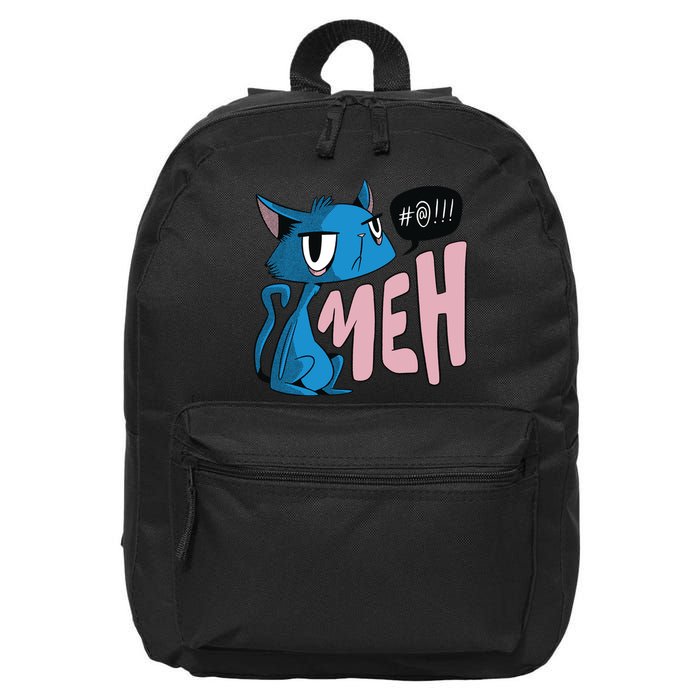 Annoyed Cat Meh 16 in Basic Backpack