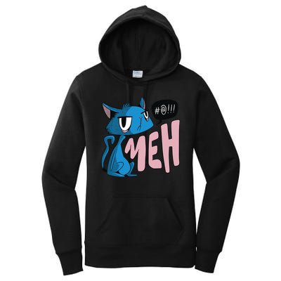 Annoyed Cat Meh Women's Pullover Hoodie