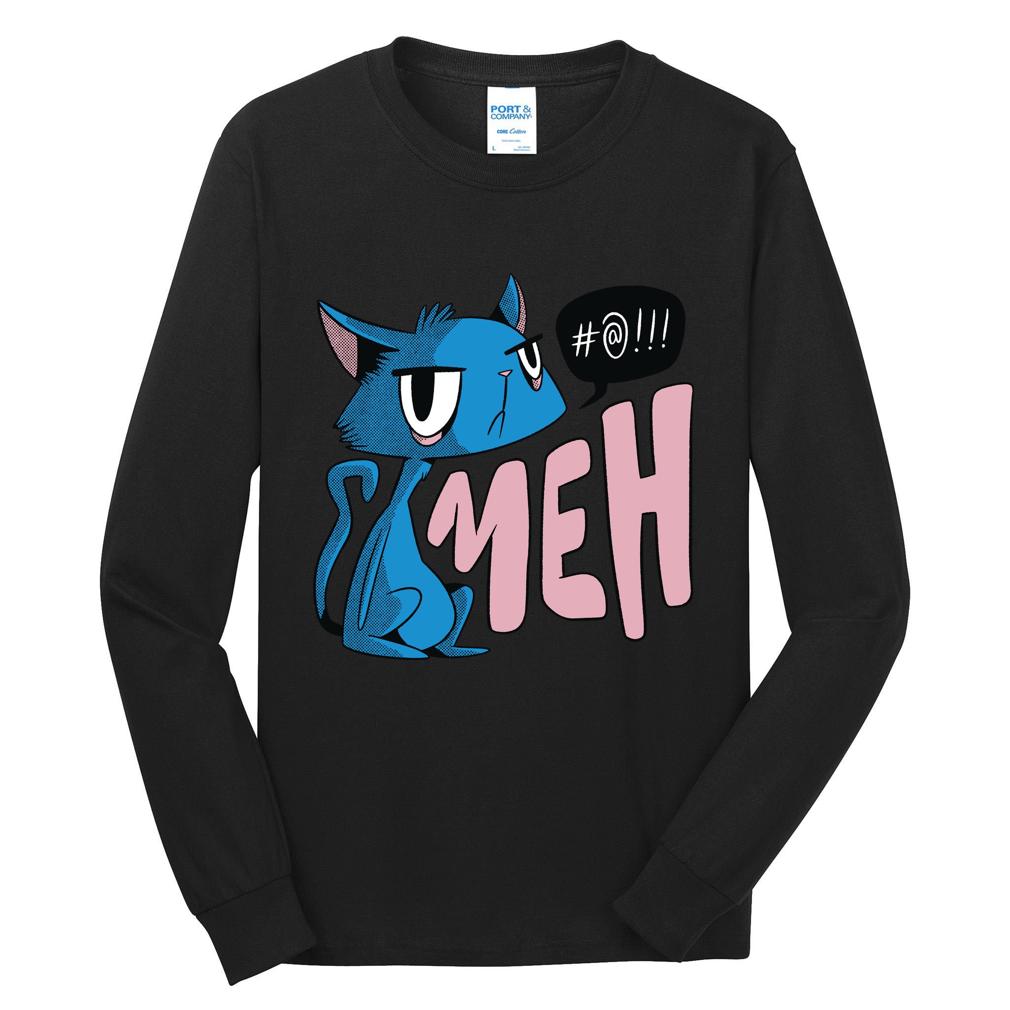 Annoyed Cat Meh Tall Long Sleeve T-Shirt