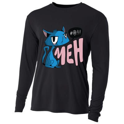Annoyed Cat Meh Cooling Performance Long Sleeve Crew