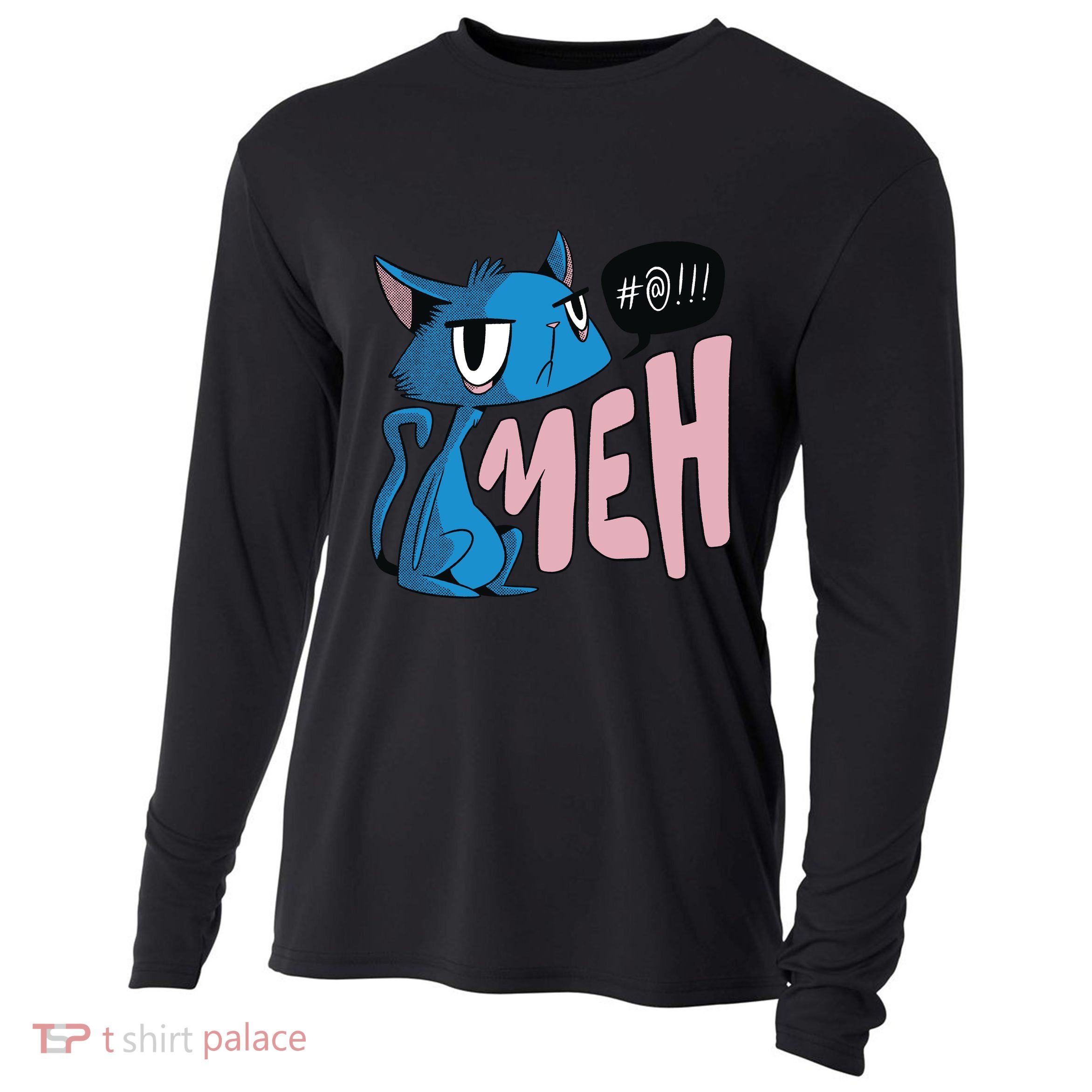 Annoyed Cat Meh Cooling Performance Long Sleeve Crew