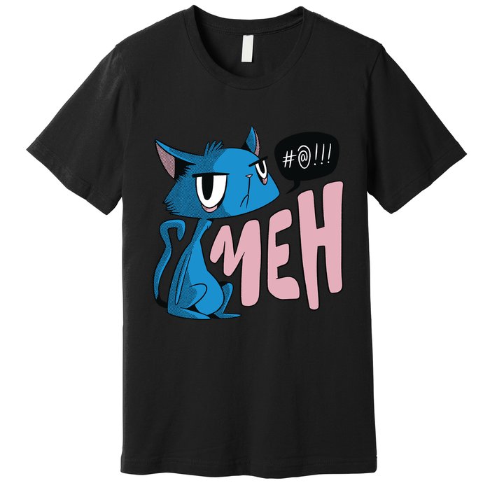 Annoyed Cat Meh Premium T-Shirt