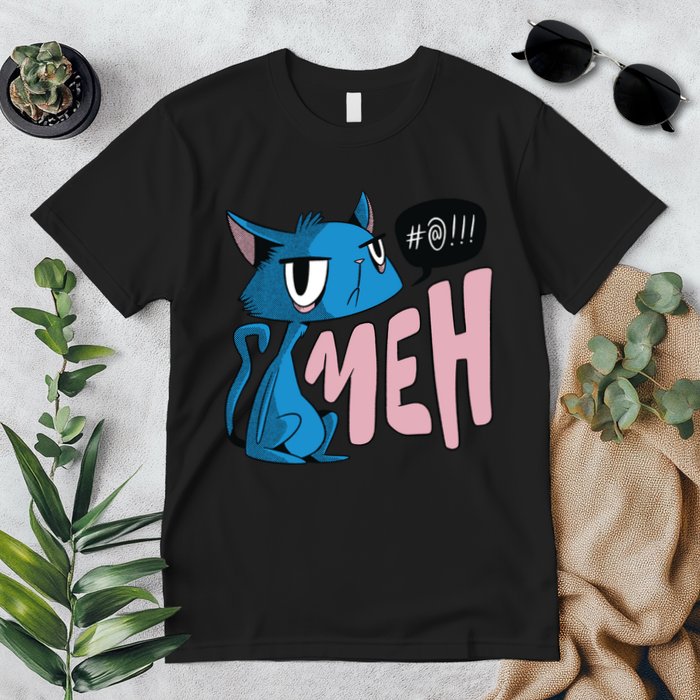 Annoyed Cat Meh Premium T-Shirt