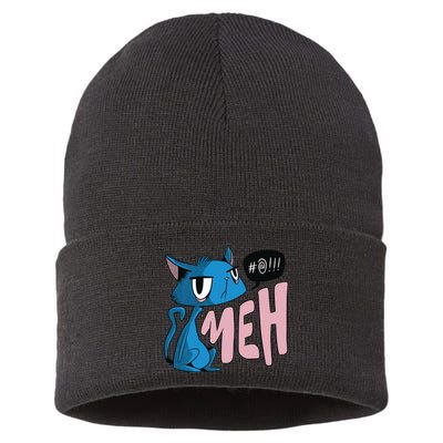 Annoyed Cat Meh Sustainable Knit Beanie