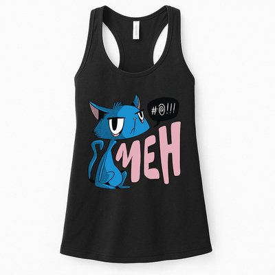 Annoyed Cat Meh Womens Tank Top