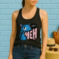 Annoyed Cat Meh Womens Tank Top