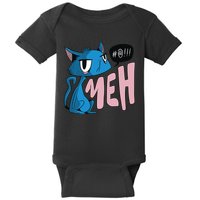 Annoyed Cat Meh Baby Bodysuit