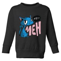 Annoyed Cat Meh Toddler Sweatshirt