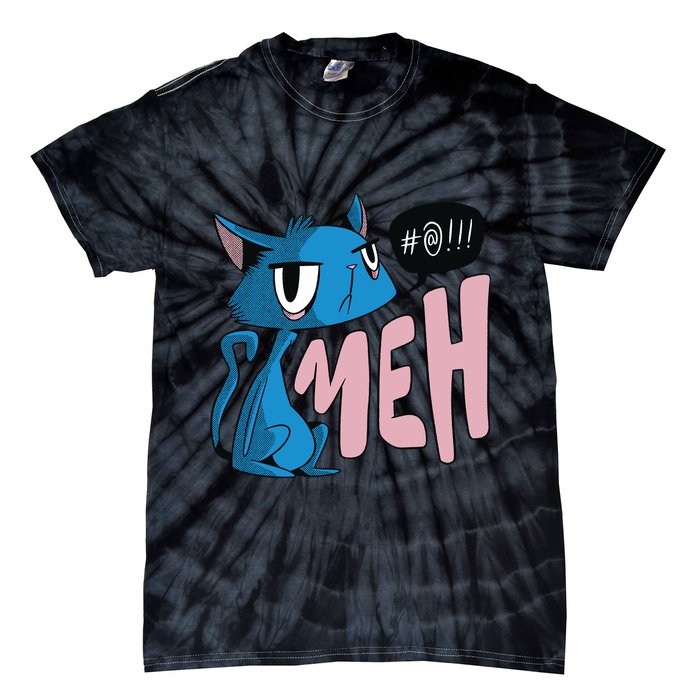 Annoyed Cat Meh Tie-Dye T-Shirt