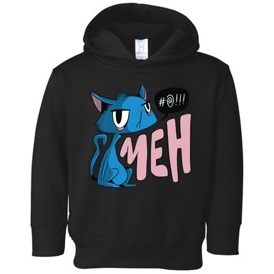 Annoyed Cat Meh Toddler Hoodie