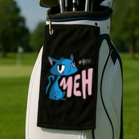 Annoyed Cat Meh Golf Towel