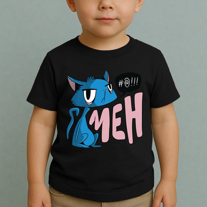Annoyed Cat Meh Toddler T-Shirt