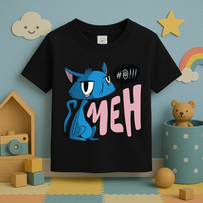 Annoyed Cat Meh Toddler T-Shirt