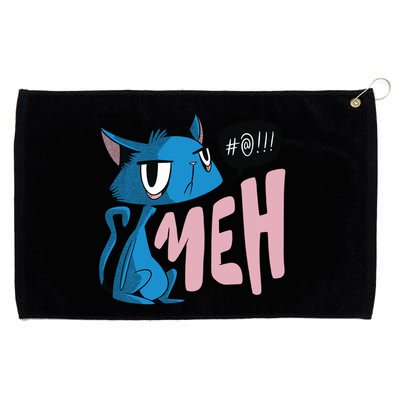 Annoyed Cat Meh Grommeted Golf Towel