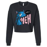Annoyed Cat Meh Cropped Pullover Crew