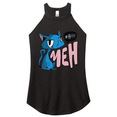 Annoyed Cat Meh Women's Perfect Tri Rocker Tank