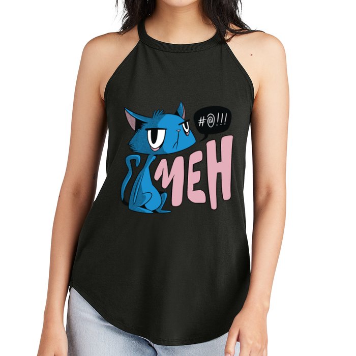 Annoyed Cat Meh Women's Perfect Tri Rocker Tank