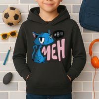 Annoyed Cat Meh Kids Hoodie