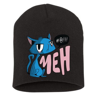 Annoyed Cat Meh Short Acrylic Beanie