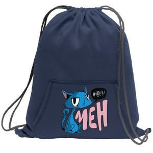 Annoyed Cat Meh Sweatshirt Cinch Pack Bag