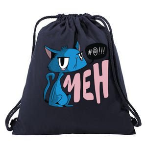 Annoyed Cat Meh Drawstring Bag