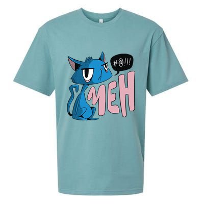 Annoyed Cat Meh Sueded Cloud Jersey T-Shirt