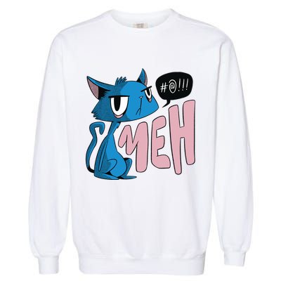 Annoyed Cat Meh Garment-Dyed Sweatshirt