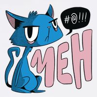Annoyed Cat Meh Garment-Dyed Sweatshirt