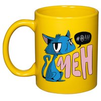 Annoyed Cat Meh 11oz C Handle Ceramic Mug