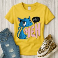 Annoyed Cat Meh Womens T-Shirt