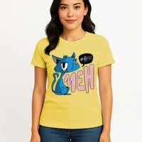 Annoyed Cat Meh Womens T-Shirt