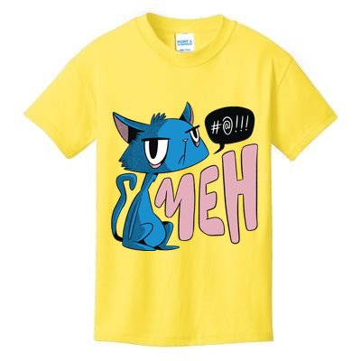 Annoyed Cat Meh Kids T-Shirt