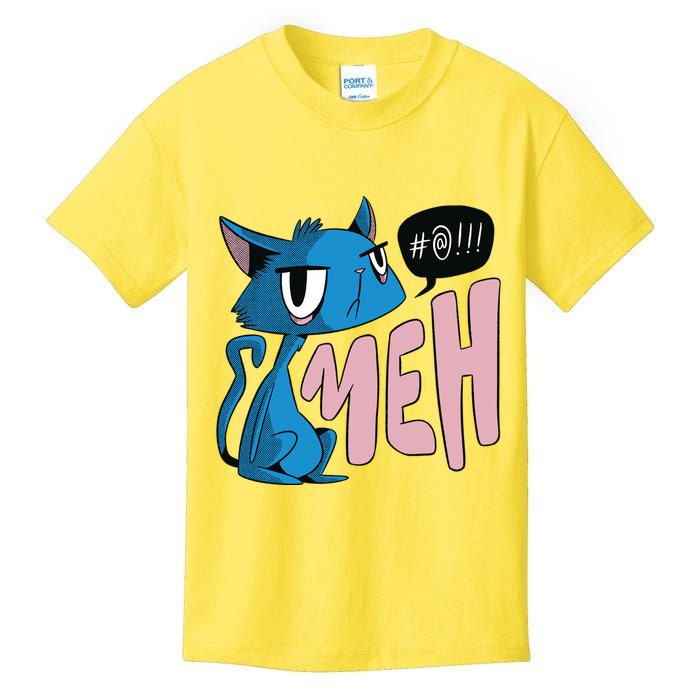 Annoyed Cat Meh Kids T-Shirt