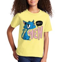 Annoyed Cat Meh Kids T-Shirt